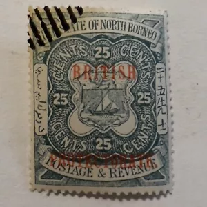 1901 NORTH BORNEO BRITISH PROTECTORATE OVERPRINT STAMP #115 POSSIBLE FACSIMILE - Picture 1 of 2