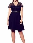 City Chic Sweetly Belted Dress Black Plus Size Xxl Large 24 Rrp $129.95 New