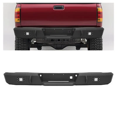 For Chevy Silverado 2500 HD & Classic 1999-2007 Rear Step Bumper w/LED Lights - Image 1 of 4