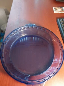 PYREX #229 COBALT BLUE 9.5 INCHES BAKING PLATE ! - Picture 1 of 2