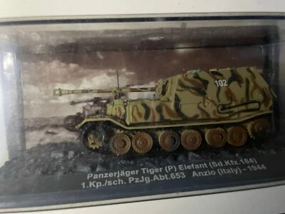 TANK PANZER PANZERJAGER TIGER (P) ELEFANT ANZIO ITALY • 1944 • 1:72 - DIE CAST - Immagine 1 di 3