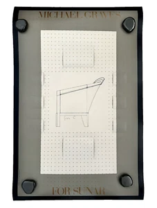 SIGNIERT Vintage MICHAEL GRAVES für SONNEN Sessel LIFT KLAPPE Kunstdruck POSTER - Bild 1 von 14