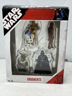 Star Wars 4 Adornos de Navidad 2007 Nuevo con Embalaje Original Caja Abierta Foto 1 de 4