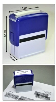 MARKENLOS ID Datenschutz Stempel Automatikstempel Identitätsschutz Selbstfärber Automatik