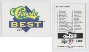 1991 Classic Best Utica Blue Sox Checklist #30