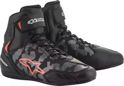Alpinestars Faster3 Motorcycle Boots Black Gray/Camo/Red/Fluo Size 11 US 44.5 EU - Image 1 of 4