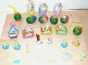 Konvolut 25 Ostern Frühling Deko Sammlung Ornamente für kleine Bäume - Bild 1 von 10