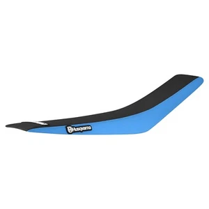 2016-2018 Husqvarna 125-450 FC TC seat cover  LIGHT BLUE/BLACK standard#134 LOGO - Picture 1 of 5