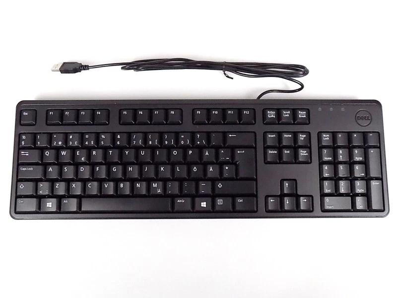 DELL Y544K Swedish Finnish USB Keyboard Black Schwedische Finnische Tastatur - Bild 1 von 1
