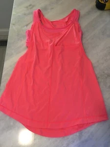 Lululemon Tank Red Orange Flare - Built in Bra  Size 6  - Picture 1 of 7