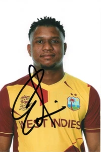 WEST INDIES CRICKET: EVIN LEWIS SIGNED 6x4 TWENTY20 PORTRAIT PHOTO+COA - Picture 1 of 1
