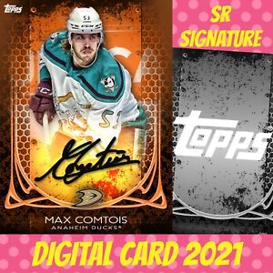 Topps NHL Skate Max Comtois Core Box Team Color Signature Digital Card 2021