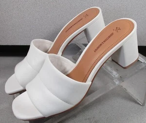 7831610 LSPSA30 EVELYN WOMEN'S SHOE 7 M WHITE LEATHER SLIDE BY JOHNSTON & MUPRHY - Picture 1 of 6