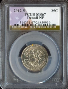 2012-S Denali Quarter PCGS MS67 Business - Picture 1 of 2