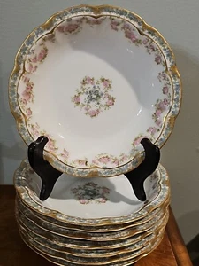 8 - Haviland Limoges France SCHLEIGER 271A Pattern Double Gold 7 3/8" RIM SOUP - Picture 1 of 6
