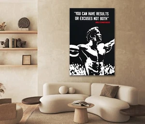 Arte de pared con impresión de póster o lienzo de fitness Fit Life Results or Excuses sin marco - Imagen 1 de 3