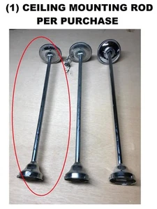 Leuchte Decke Down Stab & Montageplatte Abschlussschild Holophan Glasschirm - Bild 1 von 18