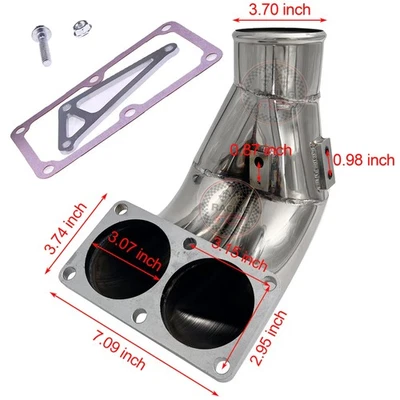 3.5" Intake Manifold Elbow For 2007-2018 Dodge RAM 2500 3500 6.7L Cummins Diesel Foto 1 de 4