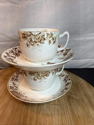 John Maddock & sons Fine China Oakland Brown made in England Coffee/ Tea Cups - image 1 of 4
