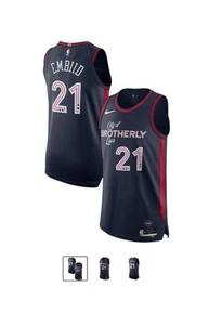 NEU Nike NBA Trikot Philadelphia 76ers 2024 City Edition Joel Embiid Größe 44 M - Bild 1 von 11