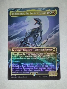 MTG   Indoraptor, the Perfect Hybrid  FOIL  Borderless  - REX / 0015 - - Picture 1 of 2