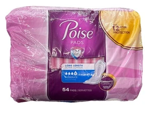 Poise Long Length Moderate Contour Fit Pack Of 54 - Picture 1 of 4