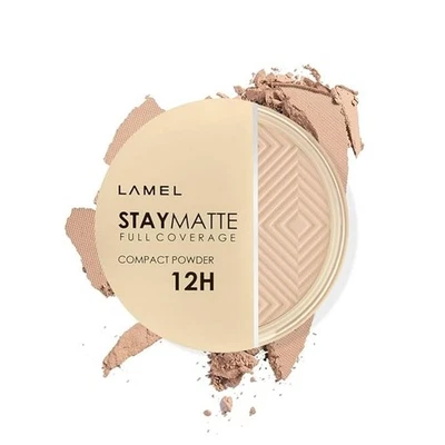 Lamel-Stay Matte Compact Powder №402-Cold Ivory | Suitable for dry and dehydrate - Image 1 of 4
