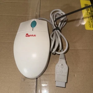 Genius Easy Mouse Mouse White Wired PS/2 3-Button Compact for PC Untested - Picture 1 of 6