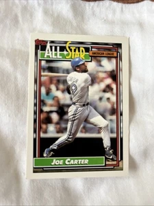 1992 Topps #402 Joe Carter 1991 AL All Star OF Blue Jays - Picture 1 of 2