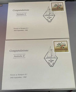 1983 AMERICAS CUP USA Australia II 2 Prepaid envelopes * 2 postage - Picture 1 of 1