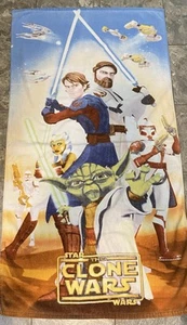 The Clone Wars, Toalla de baño o playa colorida de 29x54” Star Wars, usada en excelente estado - Imagen 1 de 4