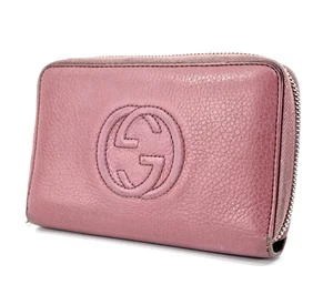 GUCCI Long Wallet SOHO Leather Pink Zip Around Geldbörse Authentic - Bild 1 von 19