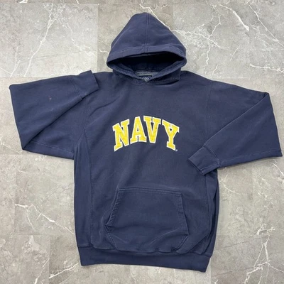 Vintage Steve Barrys Navy Midshipmen Hoodie Mens 2XL XXL Pullover Sweatshirt - Image 1 of 4