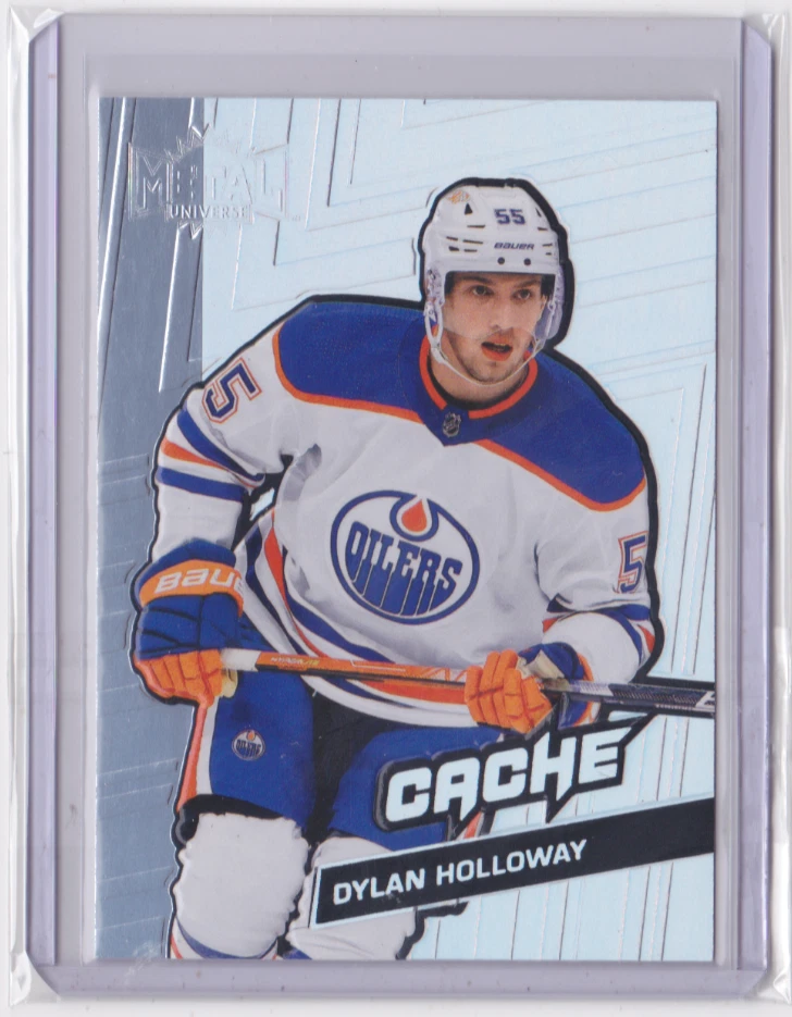 2022-23 NHL METAL UNIVERSE CACHE INSERT DYLAN HOLLOWAY #C-11 EDMONTON OILERS - Image 1 of 2