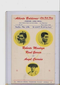 Postal Taurina - Plaza de Toros Ciudad Matadores Mendoza García Carreño Juárez México - Imagen 1 de 2