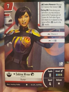 Star Wars Imperial Assault Sabine Wren alternative Kunst Promo-Karte FFG - Bild 1 von 2