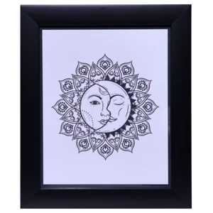 Vastu Sun Eclipse Wall Art Frame | Boho Symbol for Balance & Harmony... - Picture 1 of 6
