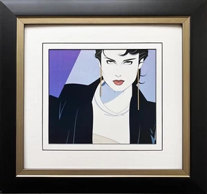 "Patrick Nagel ""Michelle"" NUEVO ENMARCADO PERSONALIZADO Estampado Art Deco Mujer - Imagen 1 de 3