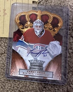 2010-11 Panini Carey Price Crown Royale Rookie #5/25 Autograph Auto RC 2010