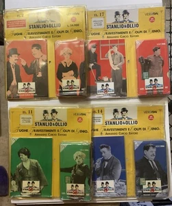 lotto 4 vhs stanlio & ollio curcio editore VIDEO RAI - Zdjęcie 1 z 4