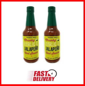 Paquete de 2 - Salsa Caliente Trader Joes Gruesa de Ajo y Jalapeño Limitada 10 fl oz - Imagen 1 de 5