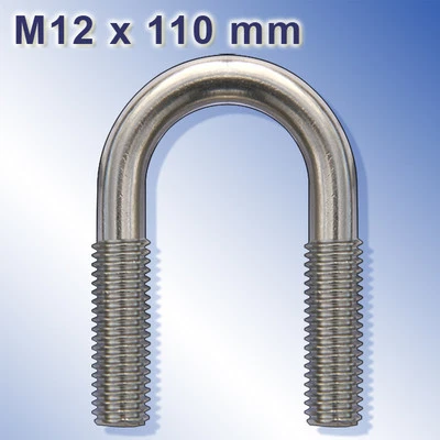 Abarcón M12x110 MM A2 Acero Inox. Soporte en U Hueco Anillo de Amarre Argollas - Imagen 1 de 2