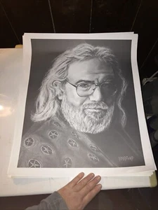 Póster Jerry Garcia 20”x 24” Bradford John Salomon boceto blanco y negro (NUEVO)�� - Imagen 1 de 11