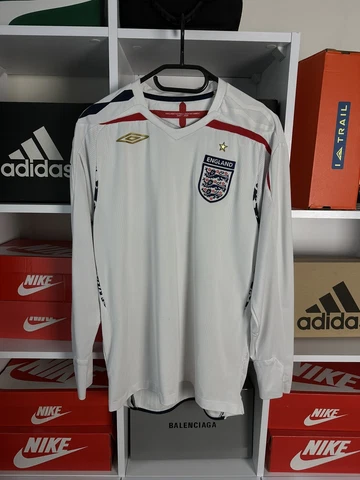 ENGLAND FOOTBALL SHIRT 2007-2009 UMBRO ORIGINAL JERSEY LONG SLEEVE SIZE M Cover