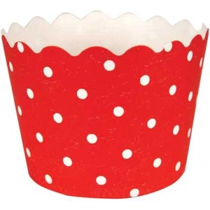 Baking Cups w/Polka Dots Red - Picture 1 of 1