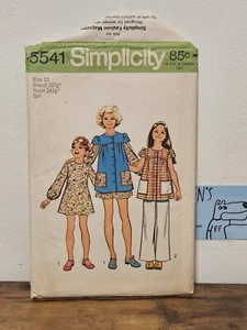 VINTAGE SIMPLICITY #5541 GIRLS SMOCK DRESS & PANTS PATTERN SIZE 10 CUT - Picture 1 of 4