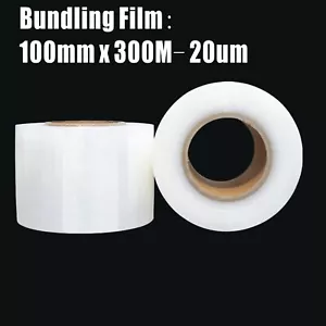 20x Bundling Film 100mm x 300m 20um Clear Stretch Wrap Pallet Mini Wrap - Picture 1 of 1