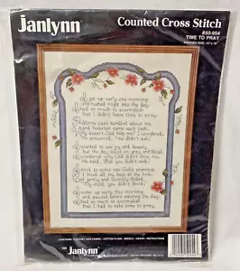 Nuevo Janlynn 1988 Time To Pray Contado Punto de Cruz Kit 50-954 14"x18" - Imagen 1 de 6