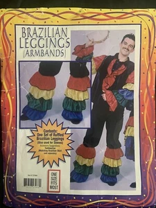 BRAZILIAN CARNIVAL RUFFLED LEGGINGS OR SLEEVES ADULT ONE SIZE - Picture 1 of 4