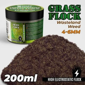 Static Grass Flock 4-6mm - WASTELAND WEED - 200 ml - scenery diorama bases - Picture 1 of 3